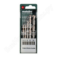 Набор сверл Metabo по бетону 5 шт (D 4-10 мм)