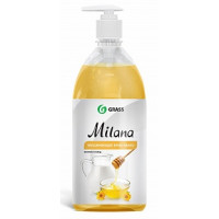 Жидкое крем-мыло с дозатором Grass Milana 1л молоко и мед