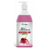 Жидкое крем-мыло с дозатором Grass Milana 1л спелая черешня