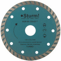 Диск алмазный Sturm Turbo Wave 9020-04-125х22 TW по железобетону