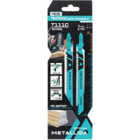 Пилка METALLICA Optima T111C, 100/75мм шаг 3мм, HCS, грубый рез, для лобзика по дереву, 2шт.