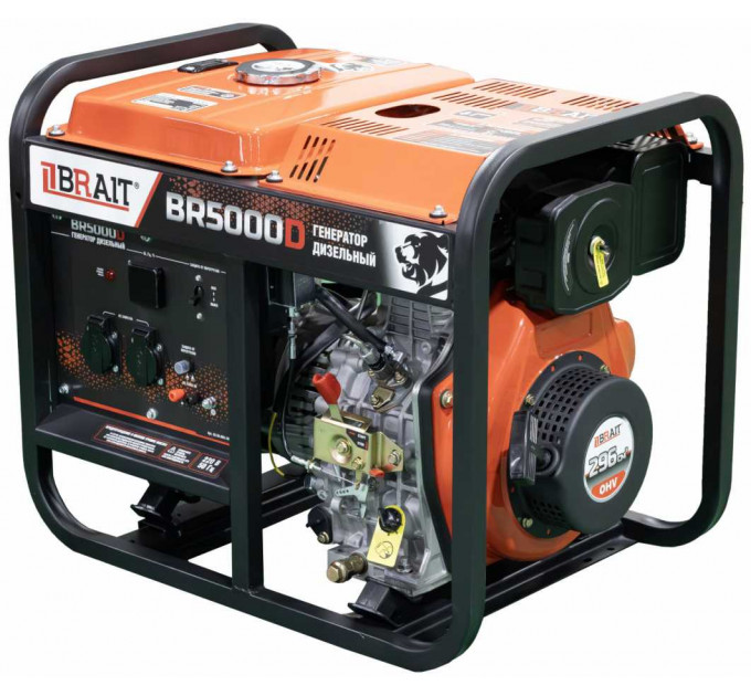 Генератор Brait BR5000D, дизель, 3,0-3,5кВт по лучшей цене в наличии с бесплатной доставкой в Пункт выдачи