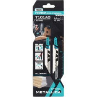 Пилка METALLICA Optima T101AO, 75/50мм шаг 1,4мм, HCS, крив.рез, для лобзика по девеву, 2шт.