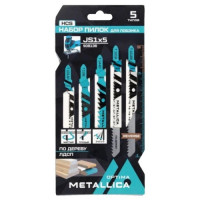 Набор пилок METALLICA Optima №1 для лобзика по дереву, 5шт.