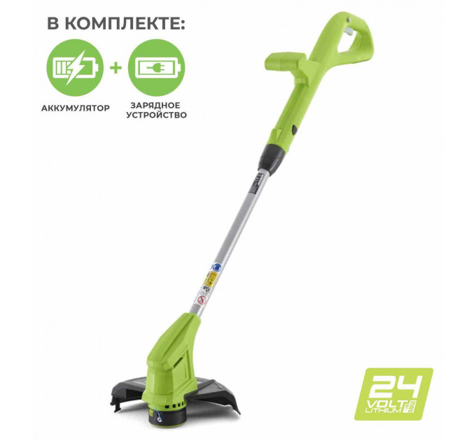 Аккумуляторная коса Greenworks G24LT25K2 с АКБ 2Ah и ЗУ по лучшей цене в наличии с бесплатной доставкой в Пункт выдачи