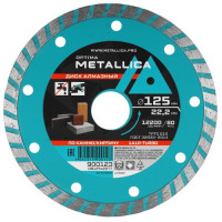 Диск алмазный METALLICA Optima 125x22,2мм, H=7мм, турбированный, по камню, кирпичу