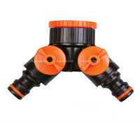 Тройник Aquapulse AP1019 с двумя кранами с внутренней резьбой 1" и редуктором 3/4-1"