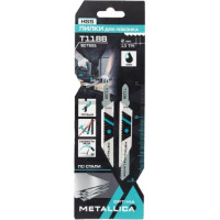 Пилка METALLICA Optima T118B, 75/50мм шаг 2мм, HSS, прямой рез, для лобзика по стали 4-7мм, 2шт.