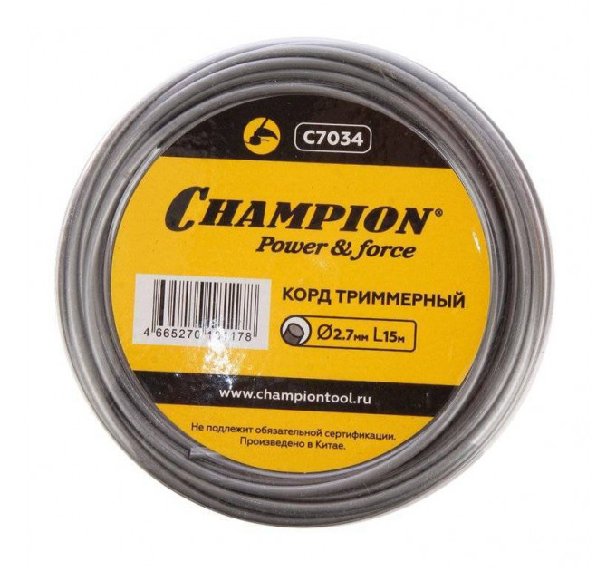 Леска 15м 2,7мм CHAMPION Aluminium круг по лучшей цене в наличии с бесплатной доставкой в Пункт выдачи