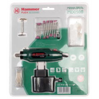 Машина гравировальная Hammer Flex MD050B мини + аксессуары 80шт, в блистере