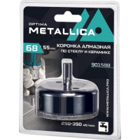 Коронка алмазная METALLICA Optima 68x55мм, Р80, по стеклу, плитке, 1 шт.